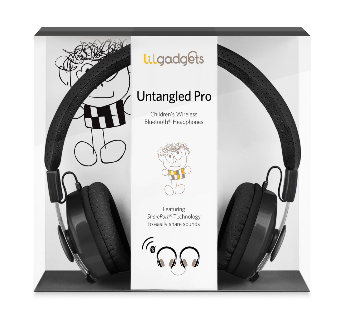 black|Black LilGadgets Untangled Pro Children's Wireless Bluetooth Headphones