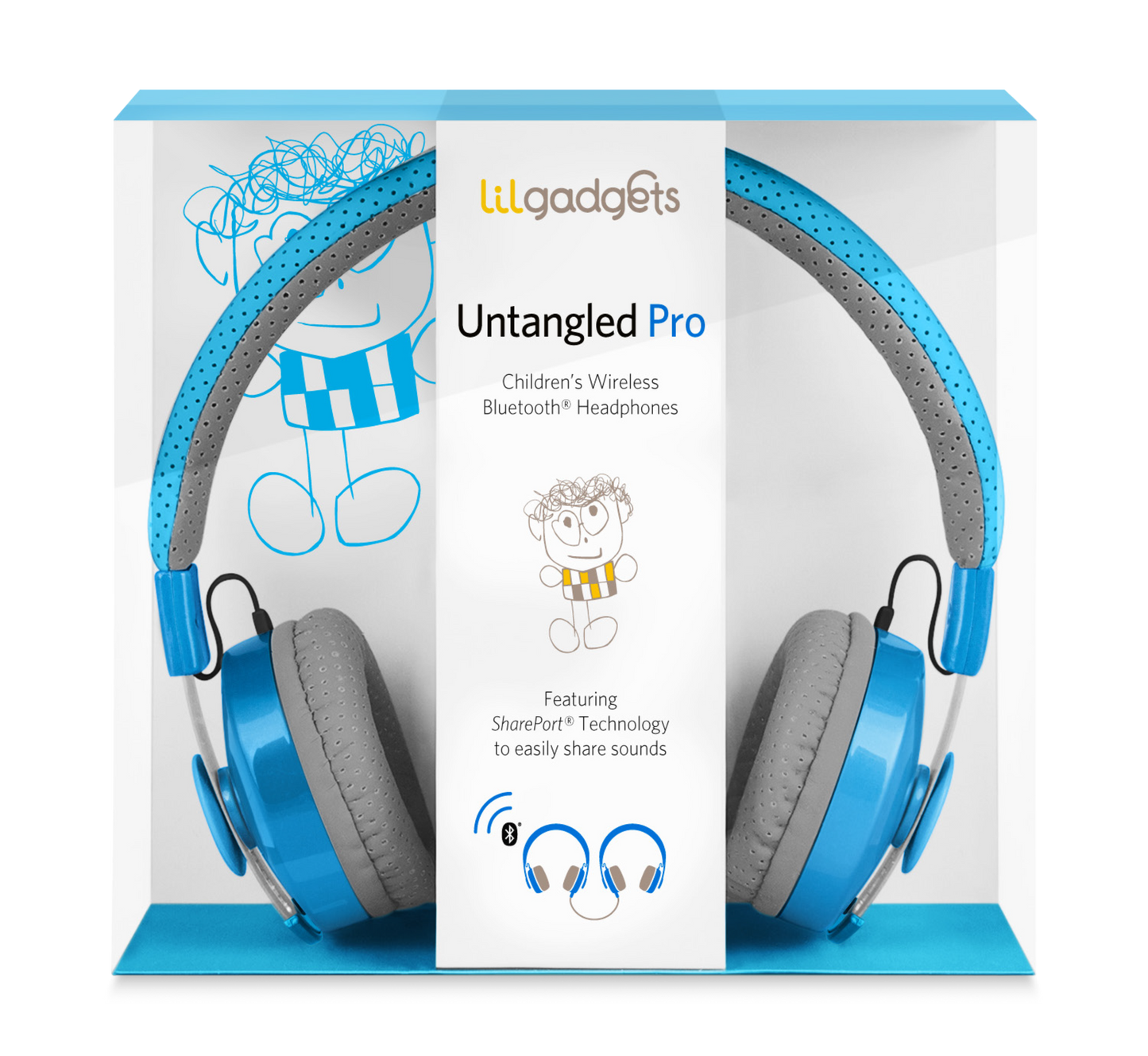 blue|Blue LilGadgets Untangled Pro Children's Wireless Bluetooth Headphones