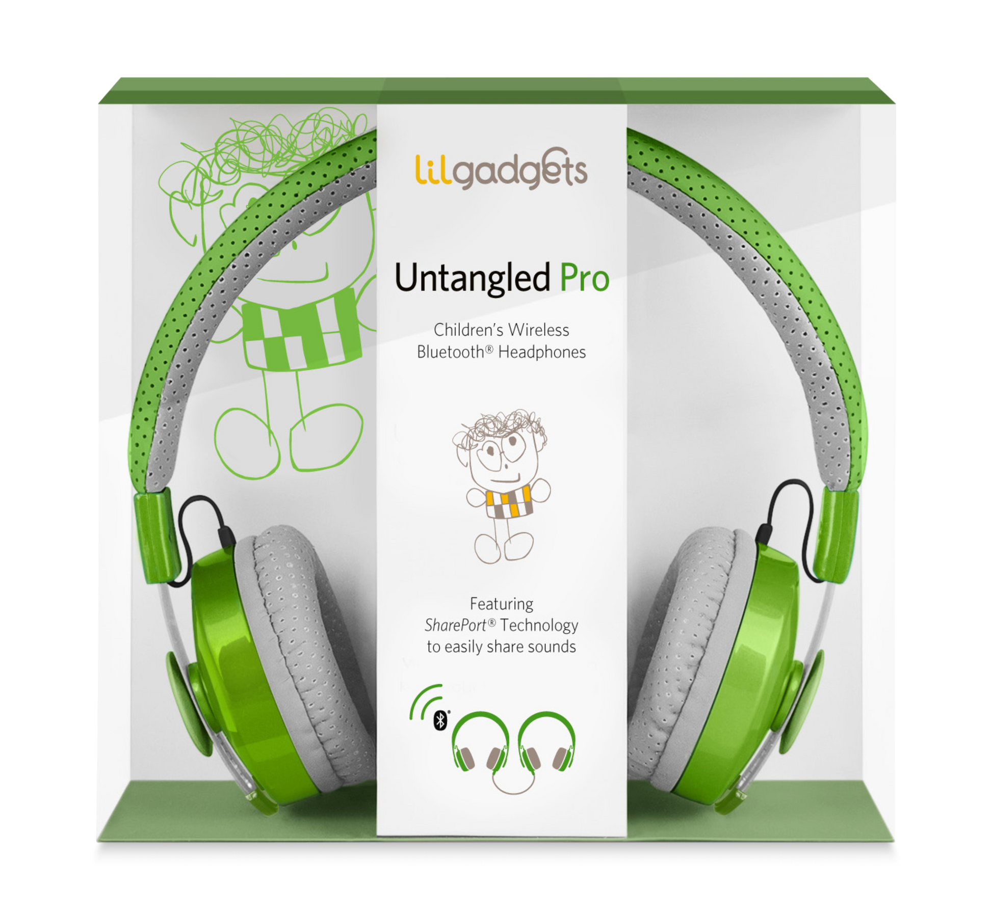 green|Green LilGadgets Untangled Pro Children's Wireless Bluetooth Headphones