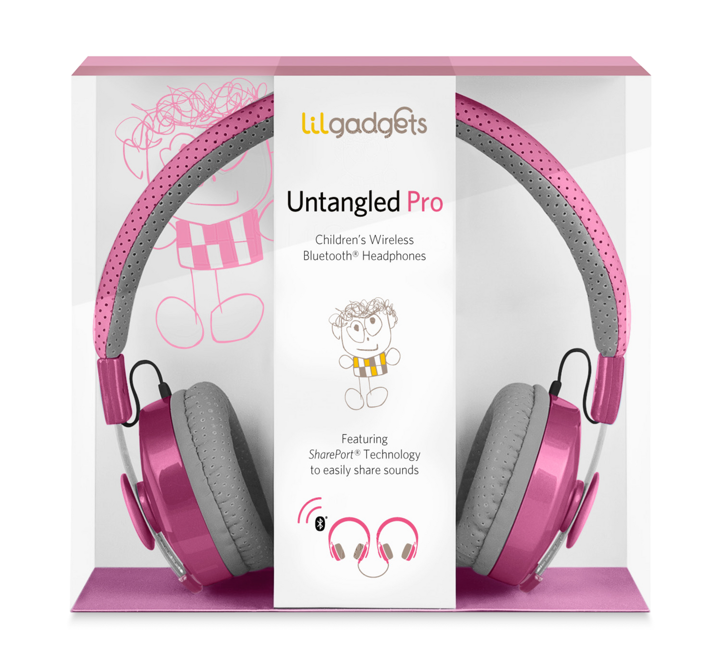 pink|Pink LilGadgets Untangled Pro Children's Wireless Bluetooth Headphones